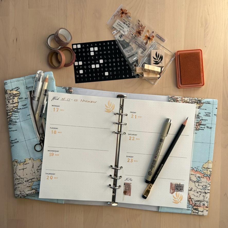 Weekly Planner – A5 Undated Week-to-View Inserts