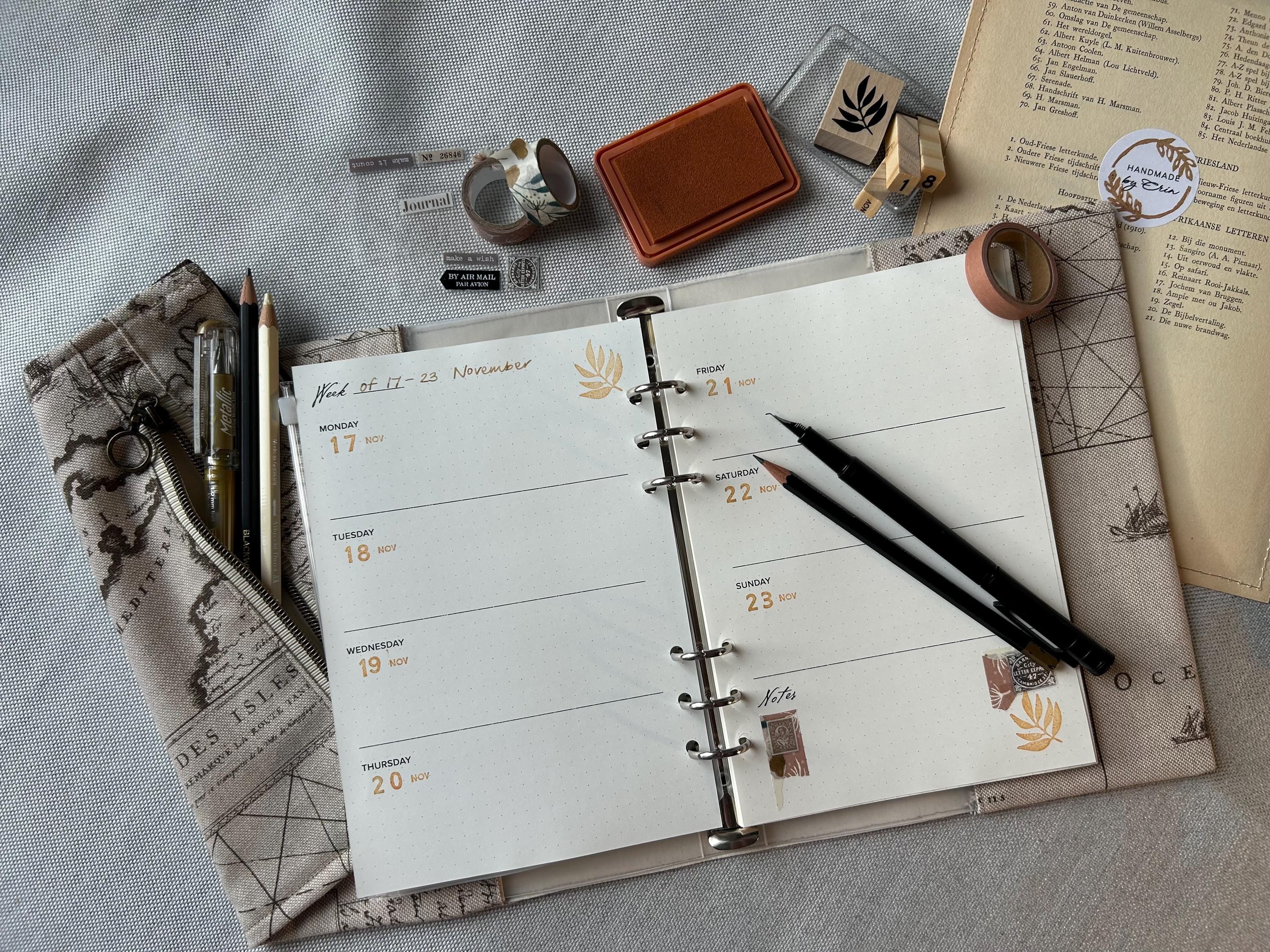 Weekly Planner – A5 Undated Week-to-View Inserts