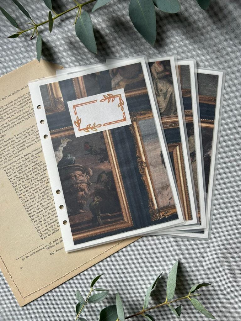 Handmade A5 Planner Dividers Set of 4 – Dutch masters Rijksmuseum theme