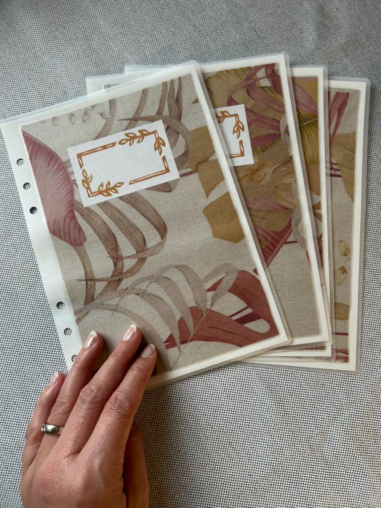 Handmade A5 Planner Dividers Set of 4 – Tropical parrots theme