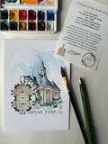 Nieuwe Kerk Den Haag – Hand-coloured Print by Erin Jegels