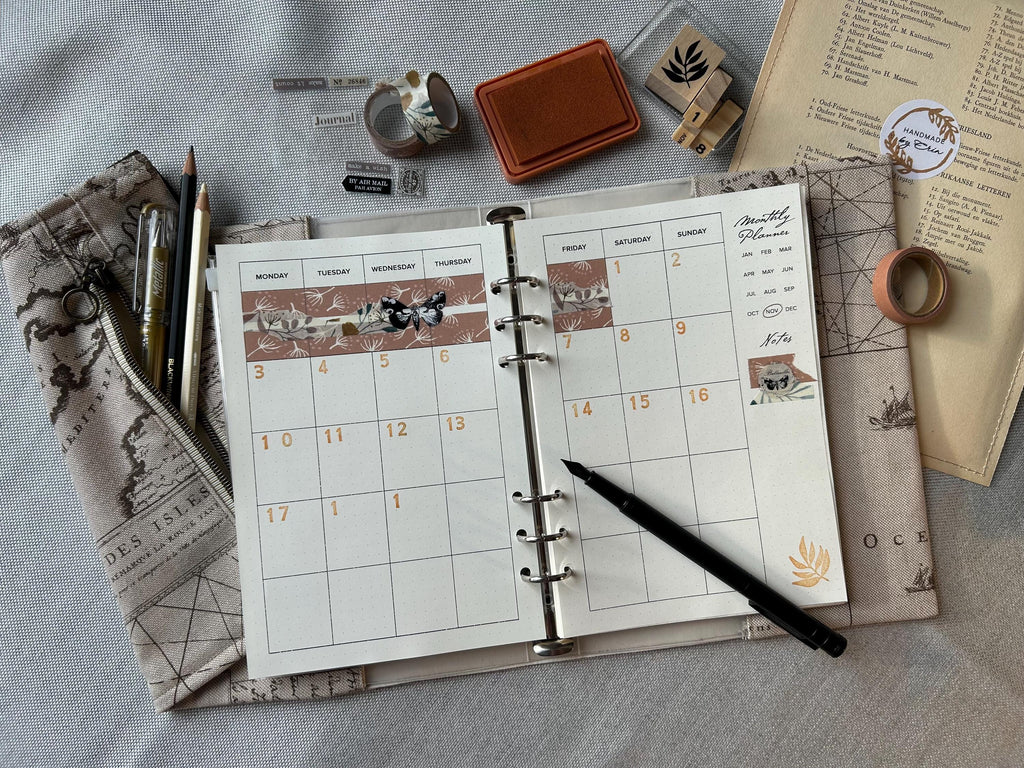Monthly Planner – A5 Undated Month-to-View Inserts