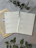 Weekly Planner – A5 Undated Week-to-View Inserts